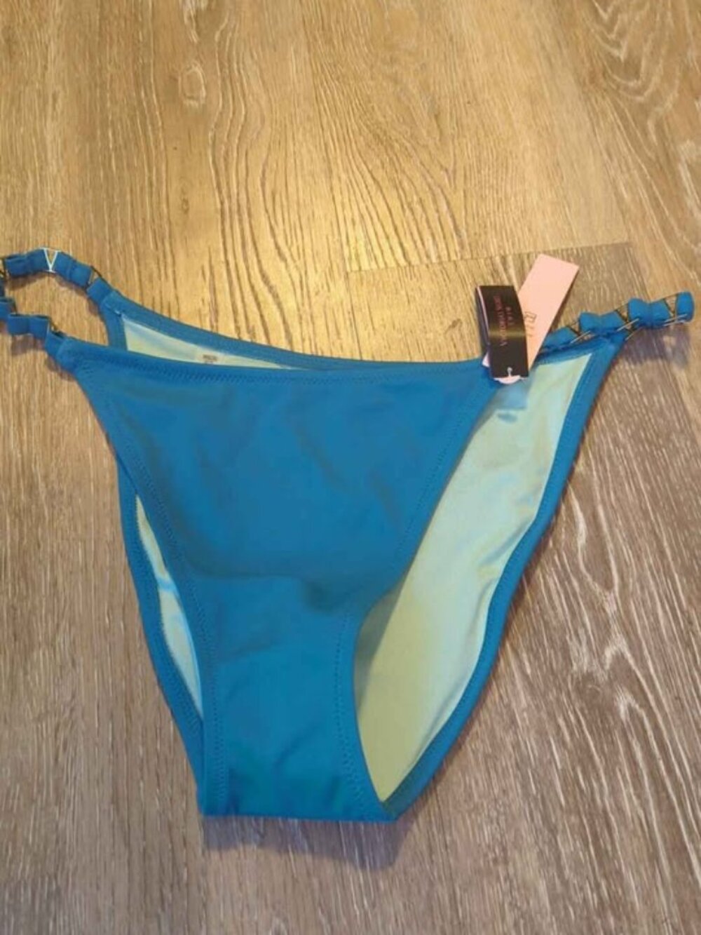 Victoria's Secret Blue Bikini Bottom New with Tags Size large